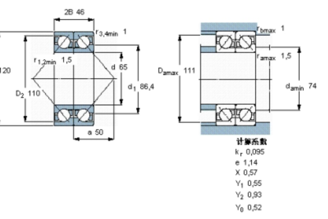 SKF 2×7213BECBP軸承(SKF 2*7213BECBP軸承)