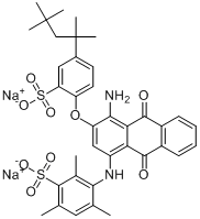 3-[[4-氨基-9,10-二氫-9,10-二氧代-3-[磺酸基-4-（1,1,3,3-四甲基丁基）苯氧基]-1-蒽基]氨基]-2,4,6-三甲基苯