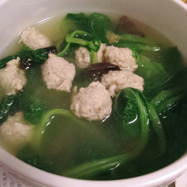 小白菜肉丸湯