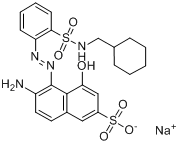6-氨基-5-[[2-[（環己基甲氨基）磺醯基]苯基]偶氮]-4-羥基-2-萘磺酸鈉