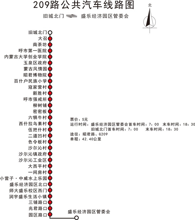 呼和浩特公交209路