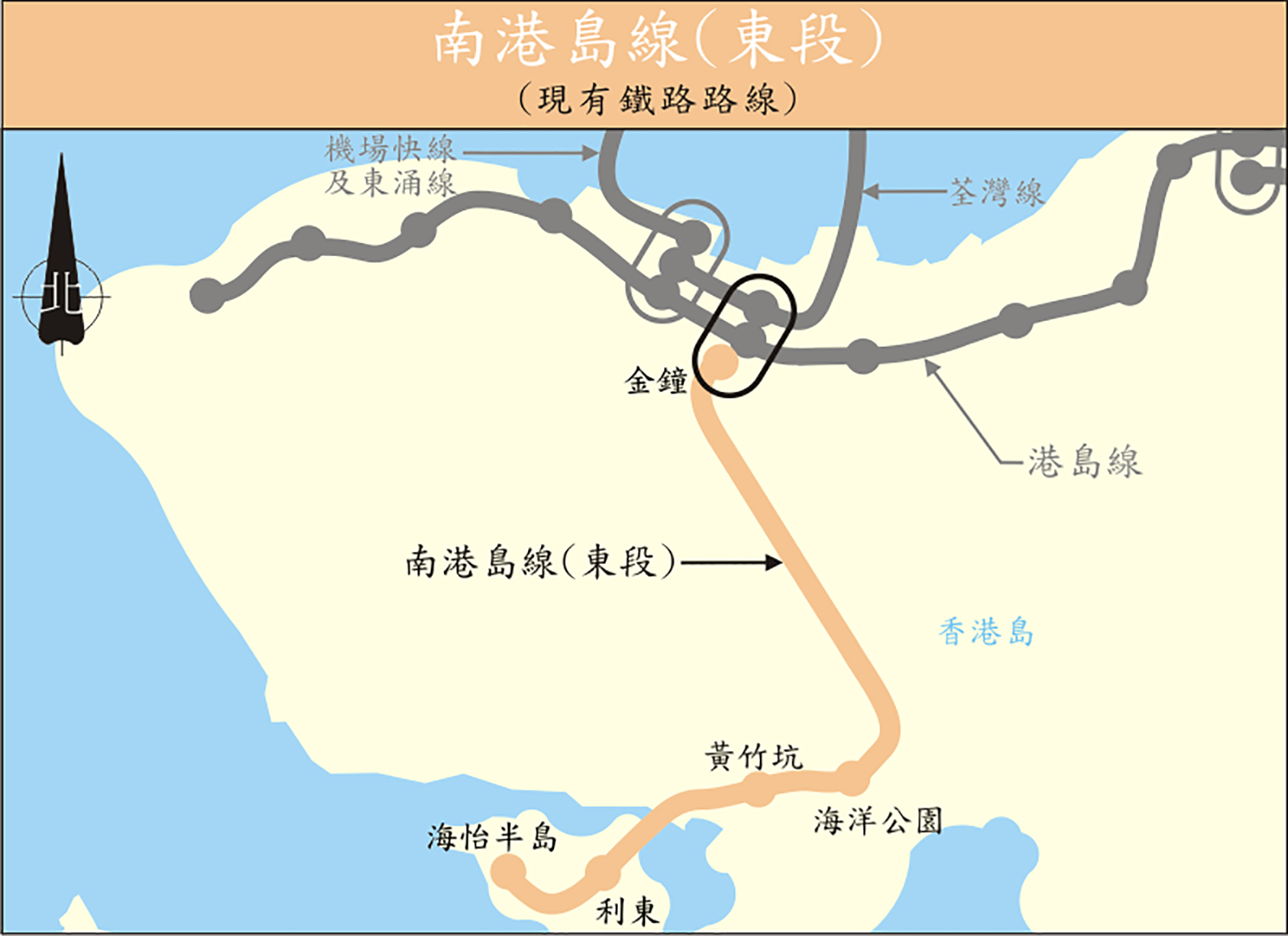 港鐵南港島線線路走向