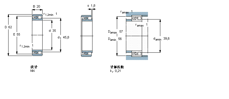 SKF NN3007/SP軸承