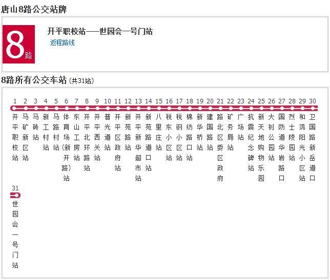 唐山公交8路