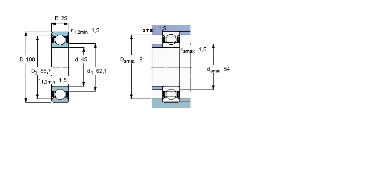 SKF 6309-2Z/VA208軸承