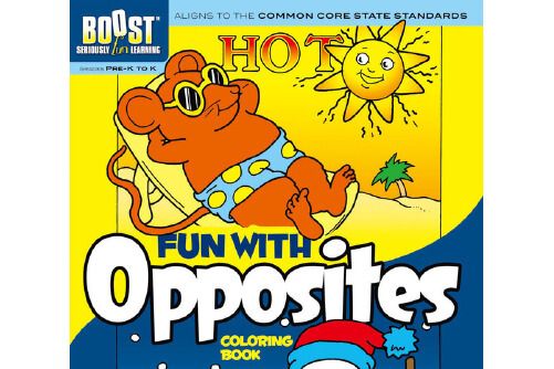 boost fun with opposites coloring book