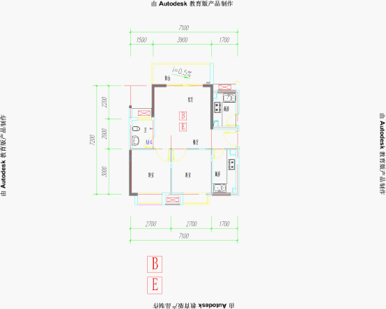 南江花園戶型平面圖-BE戶型