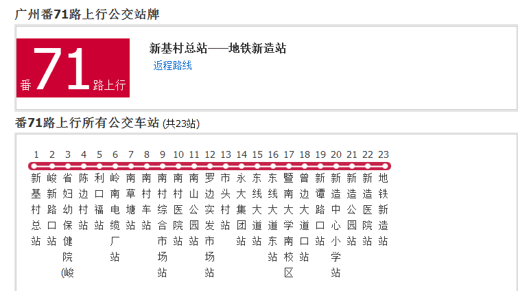 廣州公交番71路