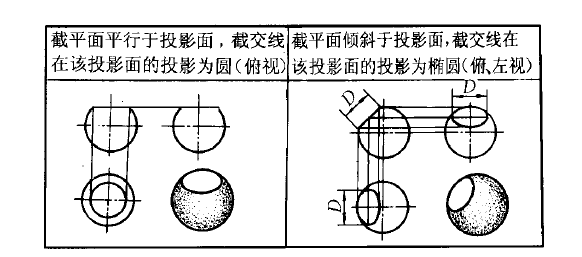 圓球截交線