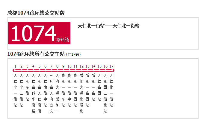 成都公交1074路環線