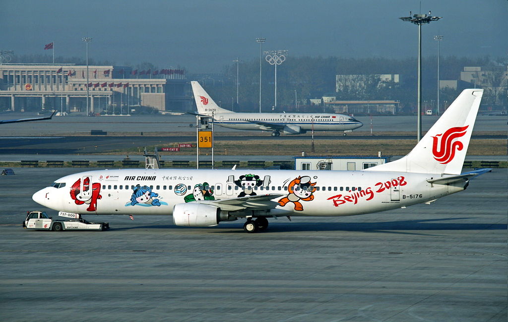 註冊號B-5176的奧運吉祥號飛機