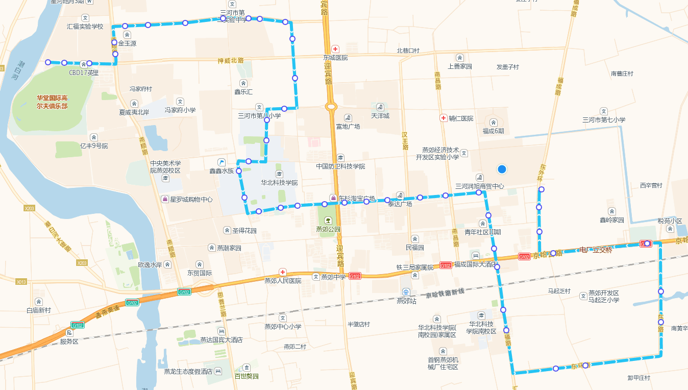 高德地圖中的307路