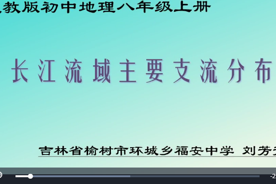 長江流域主要支流分布