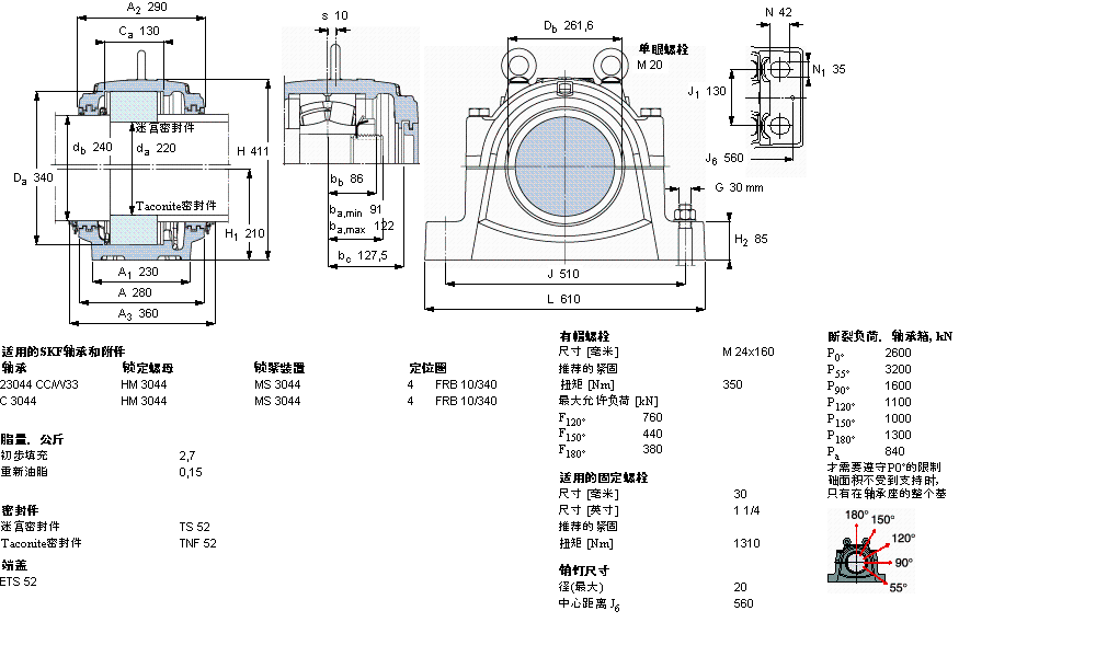 SKF SNL3044G軸承