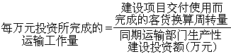 運輸業投資效益評價