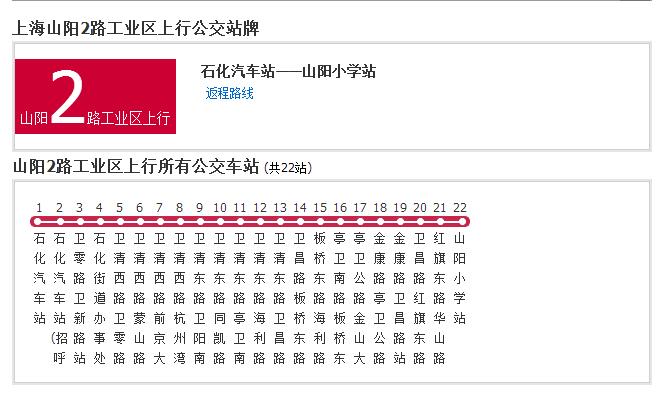 上海公交山陽2路工業區