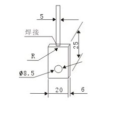 爐壁熱電偶接觸塊安裝圖