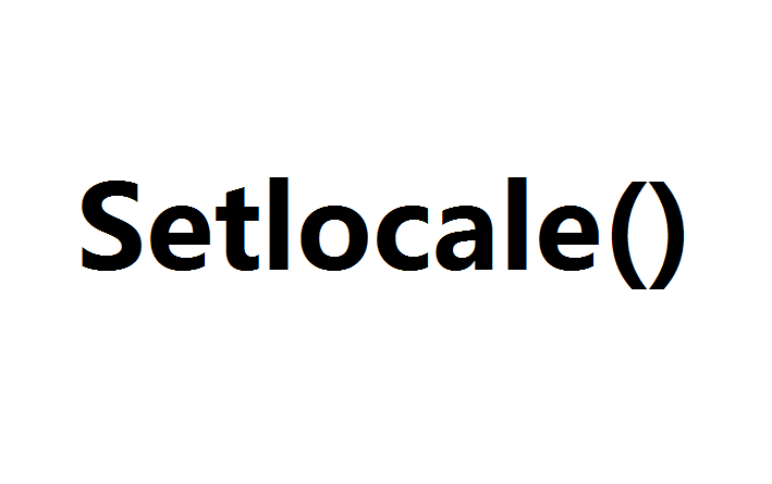 Setlocale