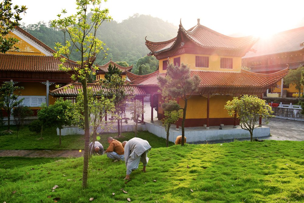 金剛鎮唐石霜寺夕陽