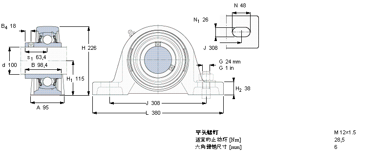 SKF SYJ100TF軸承