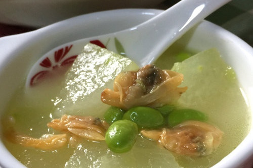 海蝦毛豆冬瓜湯