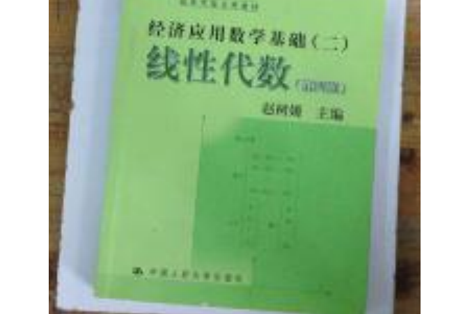 經濟套用數學基礎(2) 線性代數（第4版）學習參考