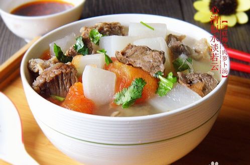 蘿蔔草菇牛肉湯