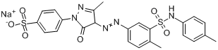 4-[4,5-二氫-3-甲基-4-[[4-甲基-3-[[（4-甲基苯基）氨基]磺醯基]苯基]偶氮]-5-氧代-1H-吡唑-1-基]-苯磺酸單鈉