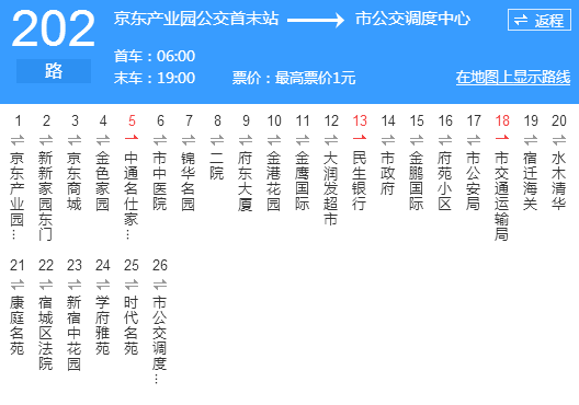 宿遷公交202路