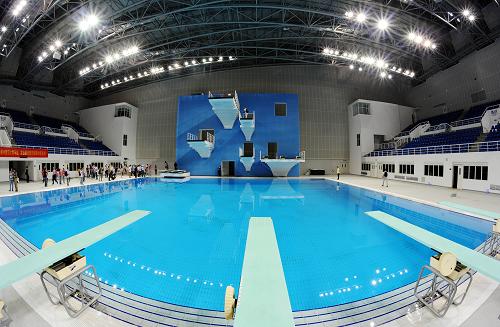 廣東奧體中心游泳跳水館跳水比賽區全景