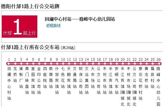 什邡公交1路