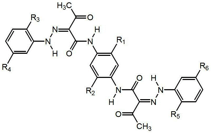 一種雙乙醯乙醯對苯二胺類雙偶氮化合物的製備方法