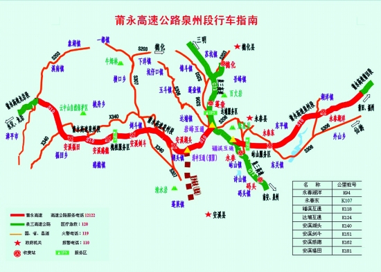 雙永高速泉州段即莆永高速泉州西半段