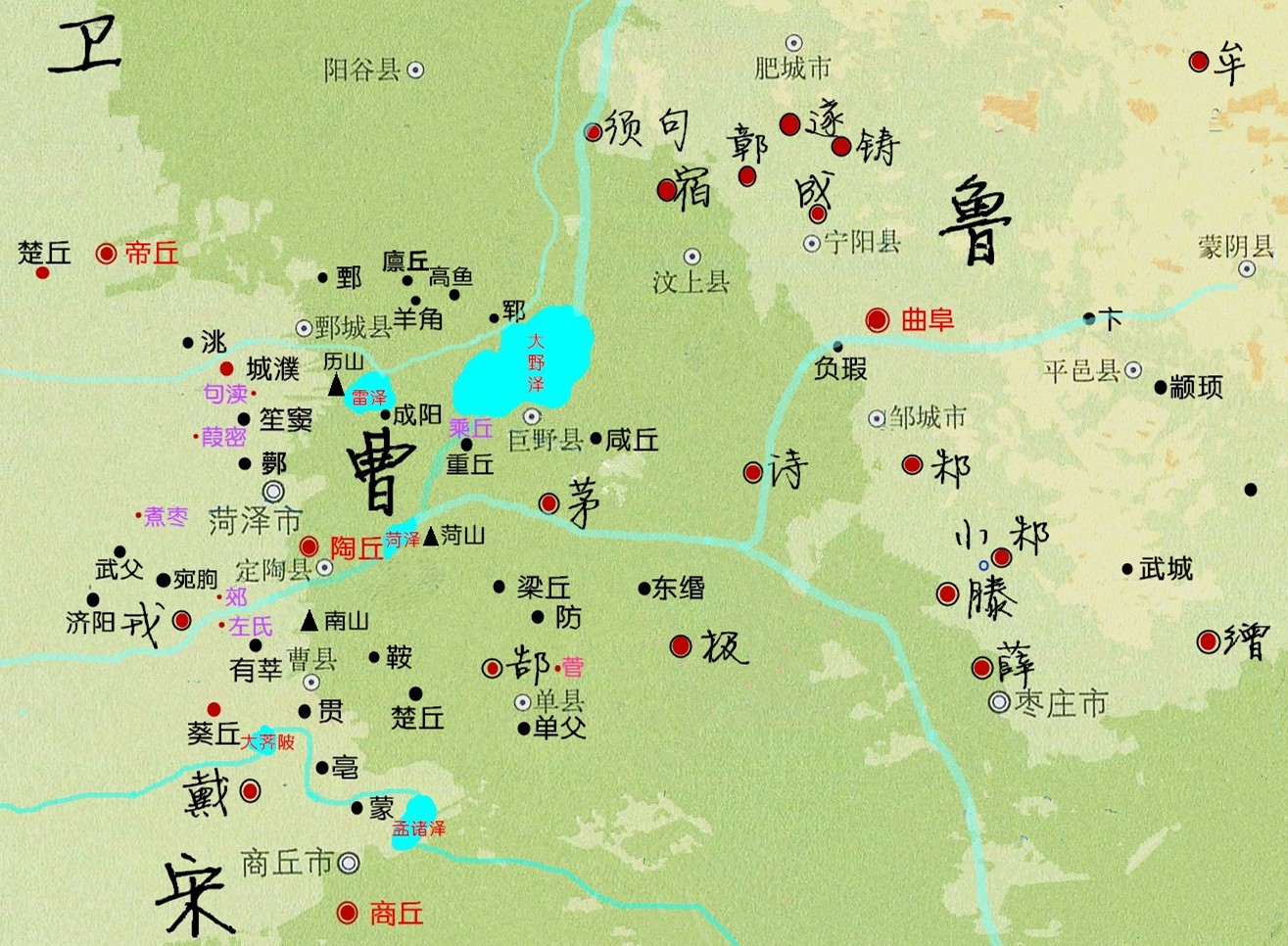 曹國地理圖