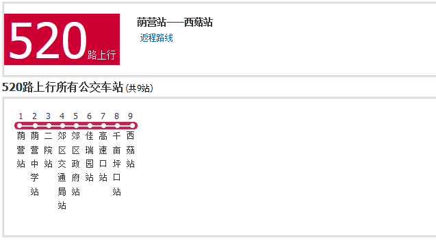 陽泉公交520路
