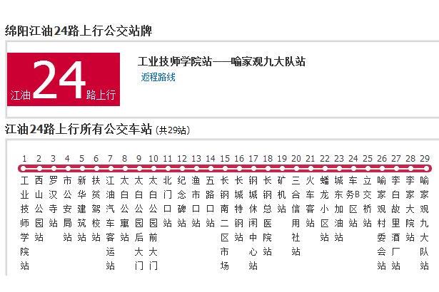 江油公交24路