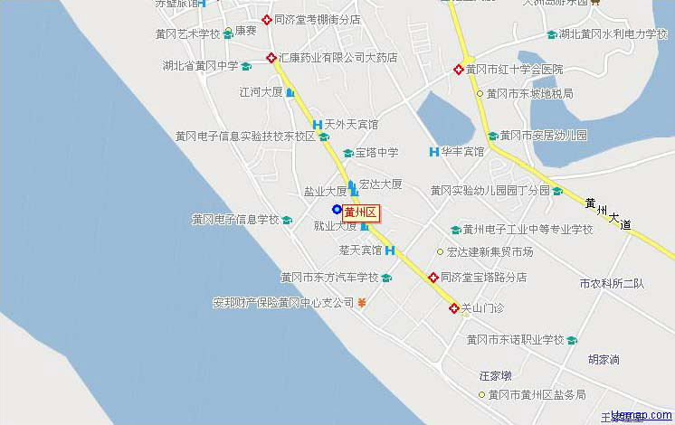 黃岡市概況地圖