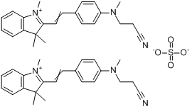 2-[2-[4-[（2-氰乙基）甲氨基]苯基]乙烯基]-1,3,3-三甲基-3H-吲哚翁硫酸鹽