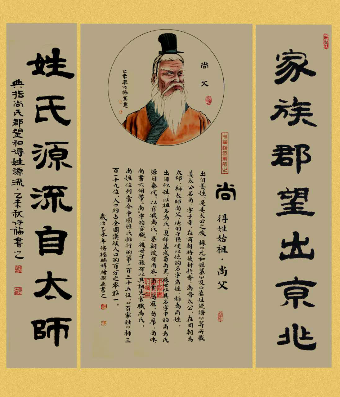 范傳福書法百家姓《尚氏起源》