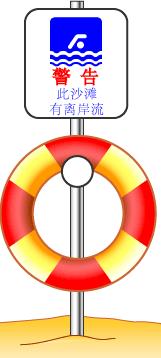 離岸流警示牌