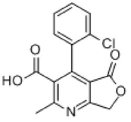 4-（2-氯苯基）-5,7-二氫-2-甲基-5-氧代呋喃並[3,4-b]吡啶-3-甲酸