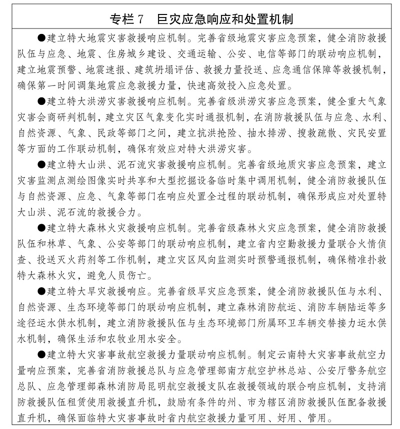 雲南省“十四五”消防救援事業發展規劃