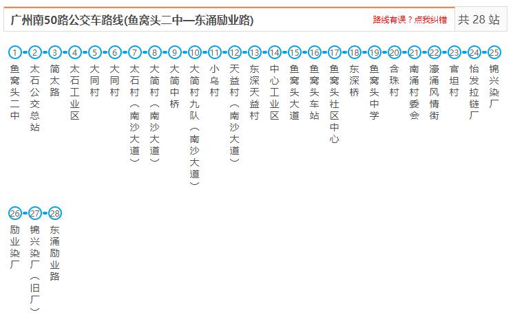 廣州公交南50路