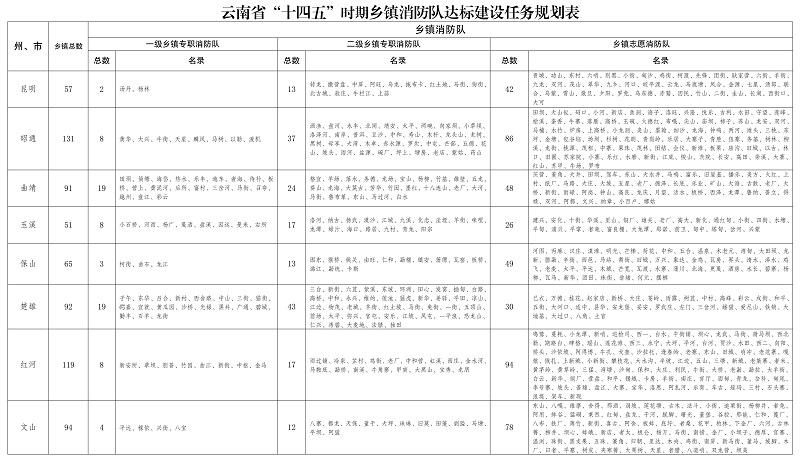 雲南省“十四五”消防救援事業發展規劃