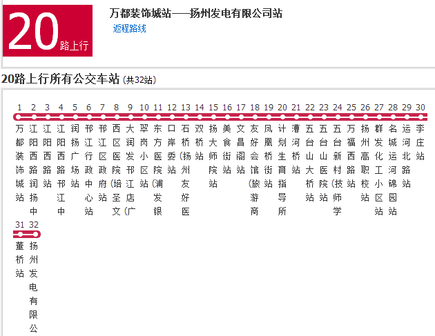 揚州公交20路