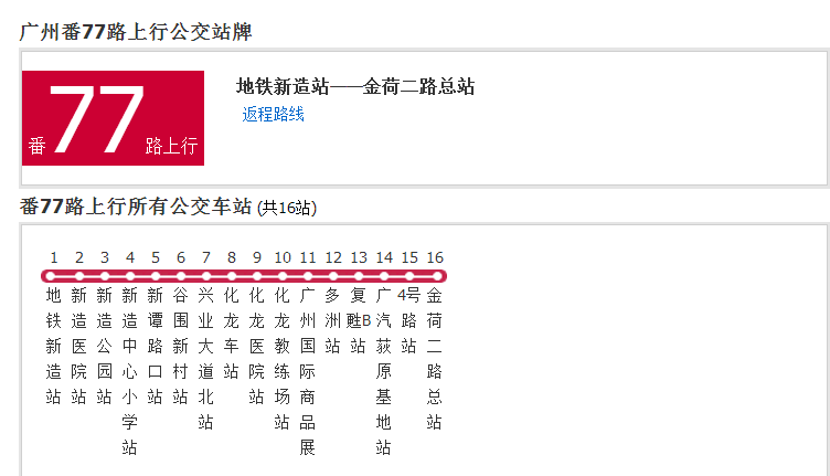 廣州公交番77路