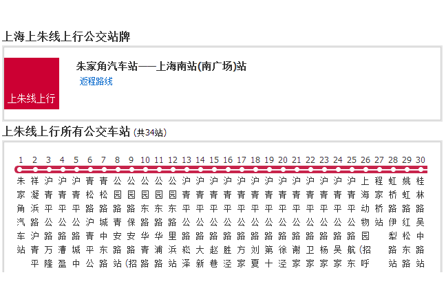 上海公交上朱線