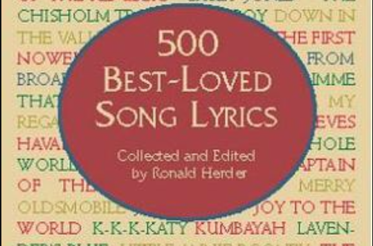 500 Best-Loved Song Lyrics500首最受歡迎歌曲的歌詞