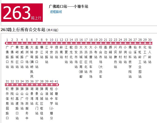 佛山公交263路