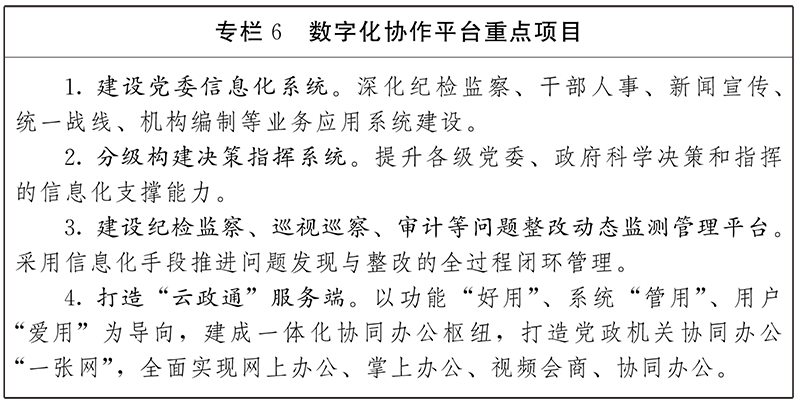 雲南省“十四五”電子政務發展規劃